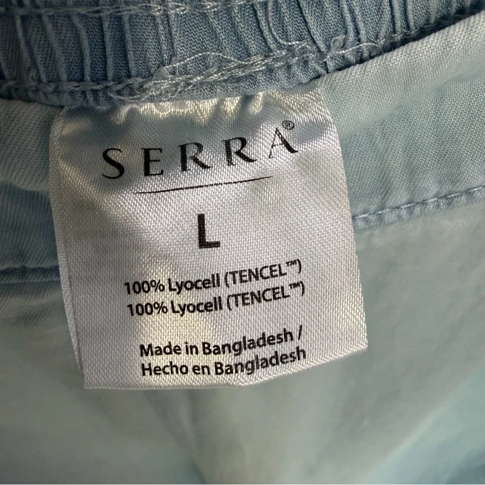 Serra Joggers Womens L 100%Lyocell Pullon Elastic Waist Pockets Lightweight